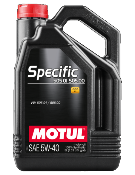 Aceite de motor Motul 101575 Specific 505.01 502.00 SAE 5W-40 5 Litros