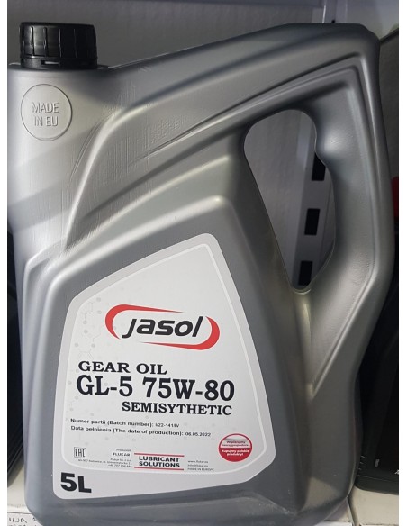 Aceite de caja de cambios JASOL 75W80 Gold GL-5 SAE 75W-80 5 Litros