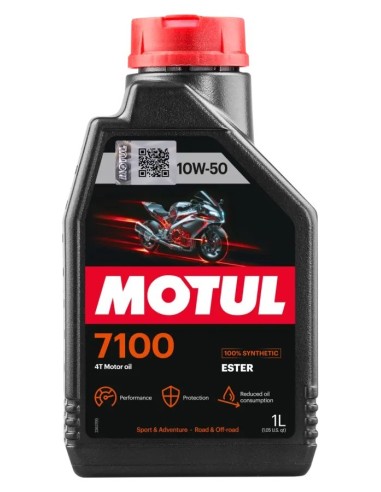 Aceite de moto Motul 104097 7100 4T SAE 10W-50 1 Litro
