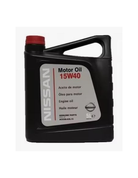 Aceite de motor Nissan ACC08-63L15 aceite original Nissan SAE 15W-40 5 Litros