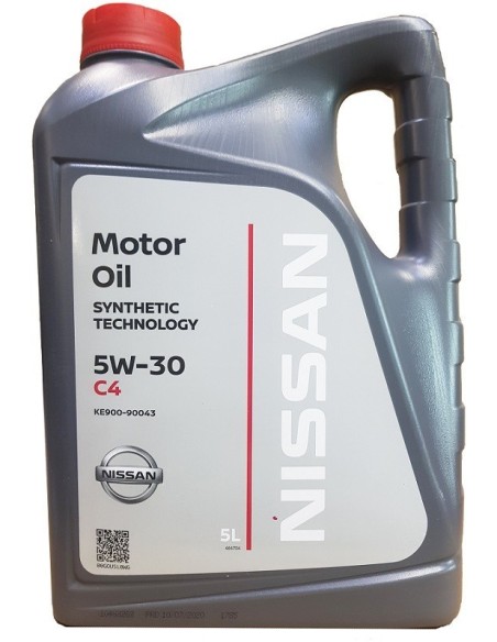 Aceite de motor Nissan Original Motor Oil DPF C4 SAE 5W-30 5 Litros