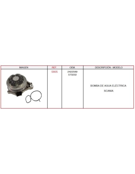 Bomba De Agua Eléctrica SCANIA CASALS 5605