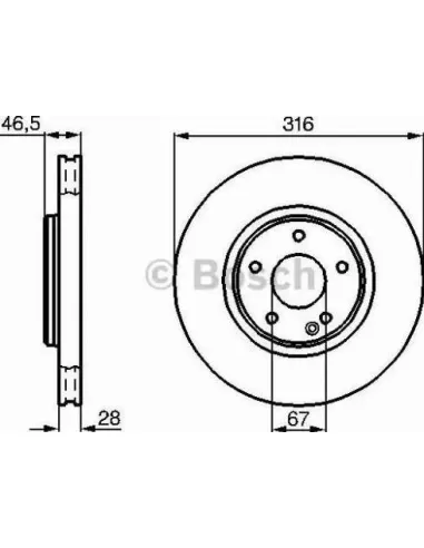 Disco de freno Bosch 986478625