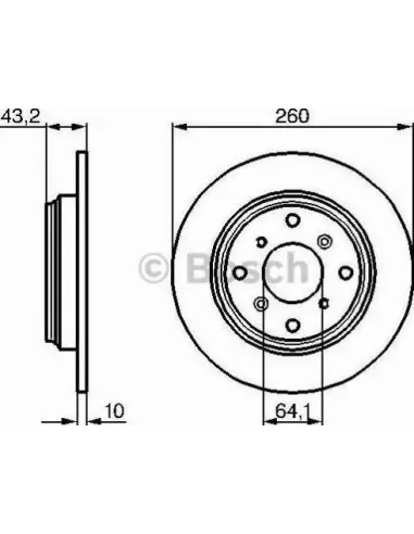 Disco de freno Bosch 986478680