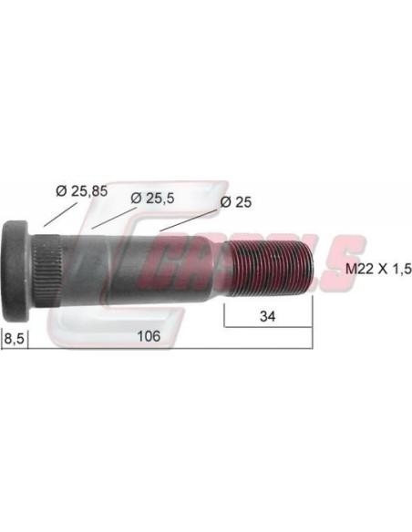 Tornillería de rueda para SMB CASALS 21105