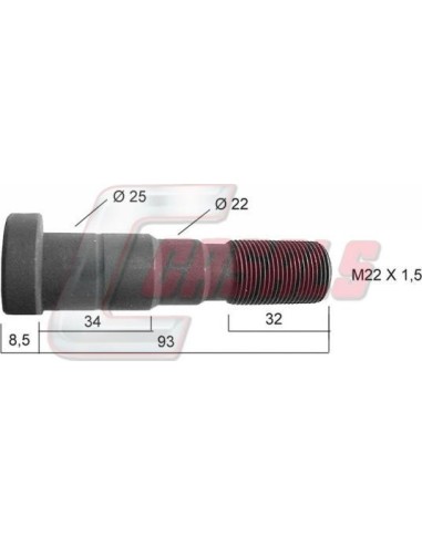 Tornillería de rueda para SMB CASALS 21120