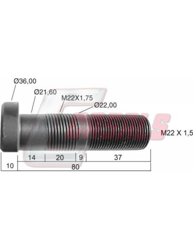 Tornillería de rueda para BPW CASALS 21165