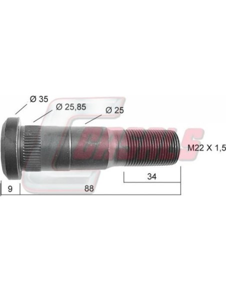 Tornillería de rueda para SAF, SAUER, SAE CASALS 21173