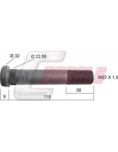 Tornillería de rueda para IVECO CASALS 21218