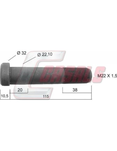 Tornillería de rueda para MERCEDES CASALS 21231