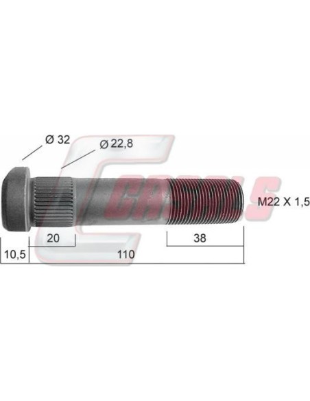 Tornillería de rueda para MAN CASALS 21233