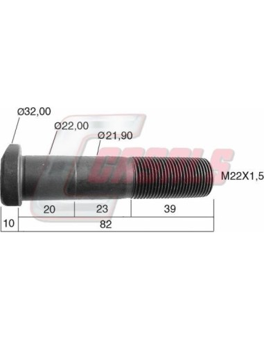 Tornillería de rueda para MERCEDES CASALS 21245