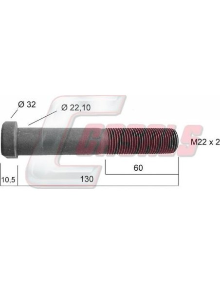 Tornillería de rueda para MERCEDES CASALS 21252