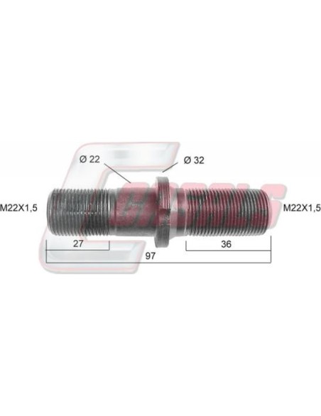 Tornillería de rueda para SAF, SAUER CASALS 21285
