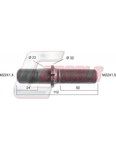 Tornillería de rueda para SAF, SAUER CASALS 21286