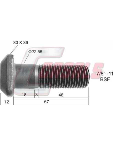 Tornillería de rueda para SCANIA CASALS 21292