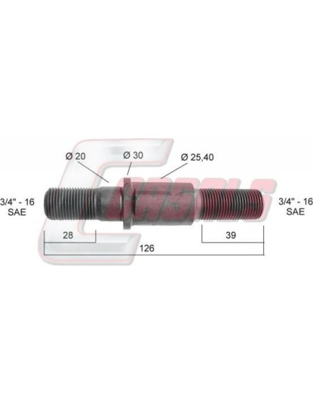 Componente de buje para FRUEHAUF, SMB CASALS 21313