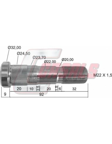 Tornillería de rueda para PEGASO CASALS 21325