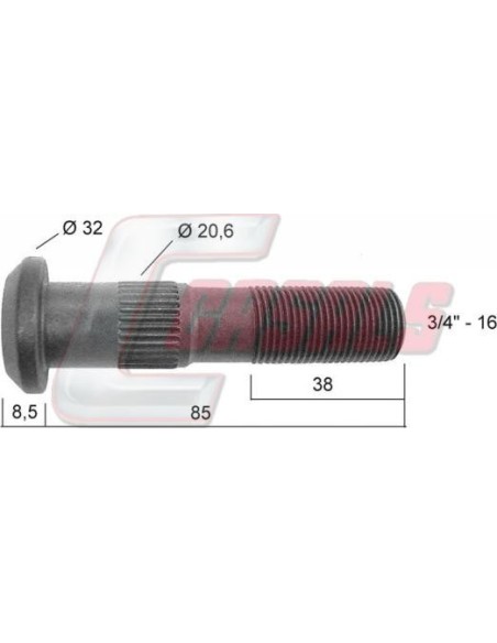 Tornillería de rueda para SAE CASALS 21401