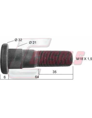 Tornillería de rueda para KÄSSBOHRER CASALS 21407