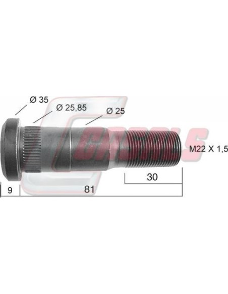 Tornillería de rueda para VOLVO CASALS 21416