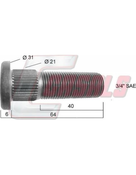 Tornillería de rueda para FRUEHAUF CASALS 21421