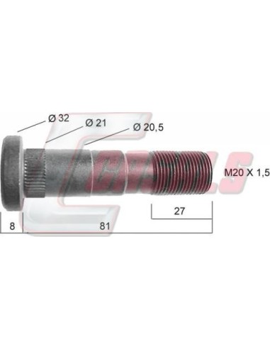 Tornillería de rueda para NISSAN CASALS 21428