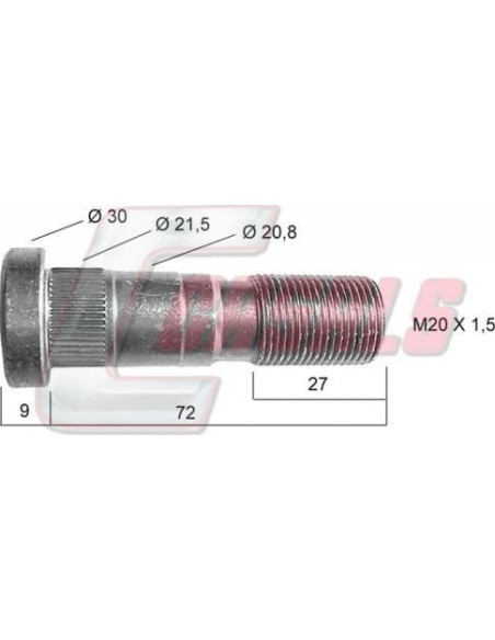 Tornillería de rueda para NISSAN CASALS 21430