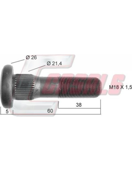 Tornillería de rueda para NISSAN CASALS 21455