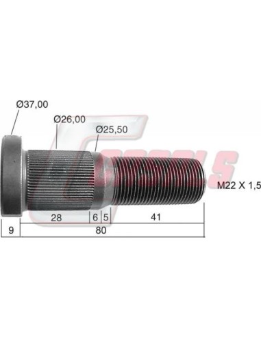 Tornillería de rueda para SMB CASALS 21461