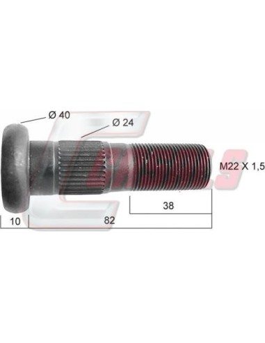 Tornillería de rueda para ILASA CASALS 21464