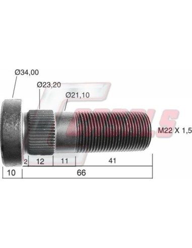 Tornillería de rueda para PEGASO CASALS 21469