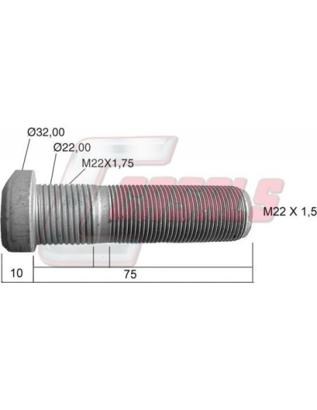 Tornillería de rueda para MERCEDES CASALS 21490
