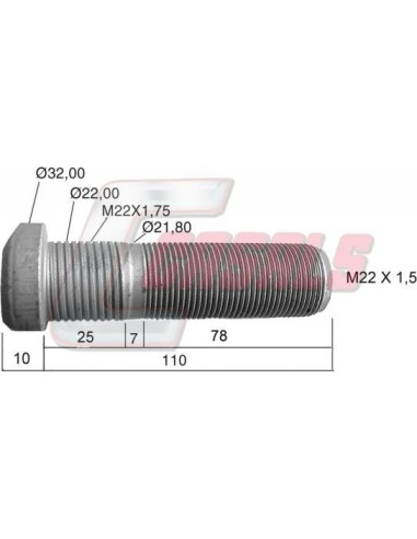 Tornillería de rueda para MAN CASALS 21493