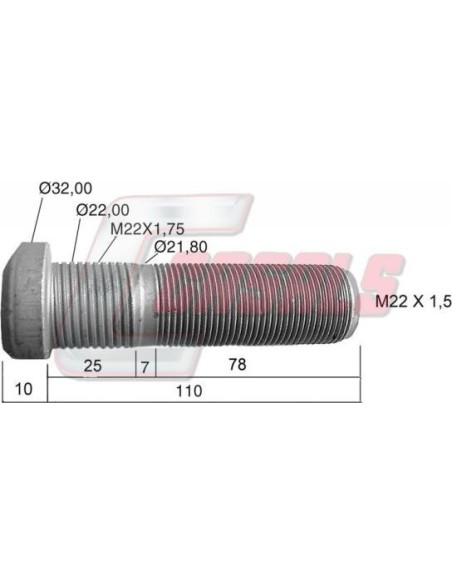 Tornillería de rueda para MAN CASALS 21493