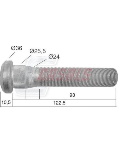 Tornillería de rueda para VOLVO CASALS 21532