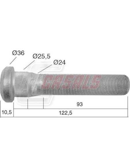 Tornillería de rueda para VOLVO CASALS 21532
