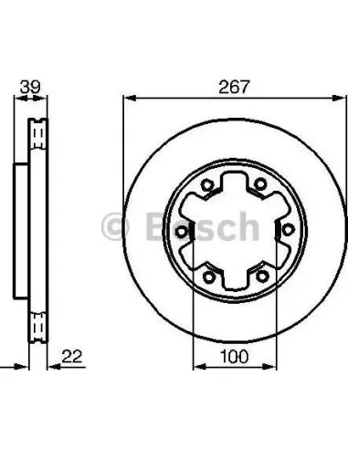 Disco de freno Bosch 986478806