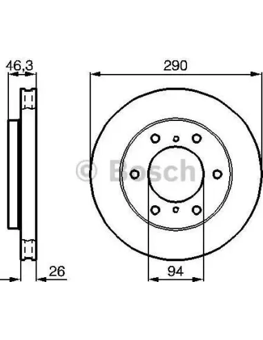 Disco de freno Bosch 986478990