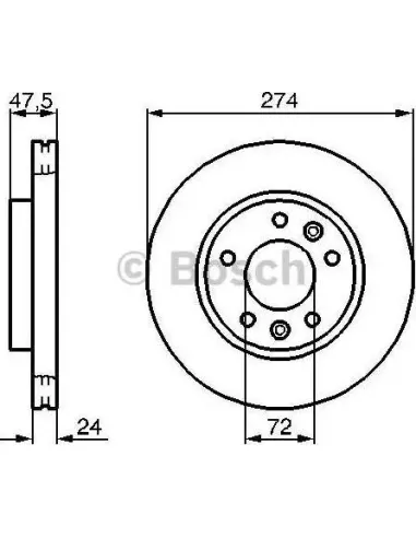 Disco de freno Bosch 986479013