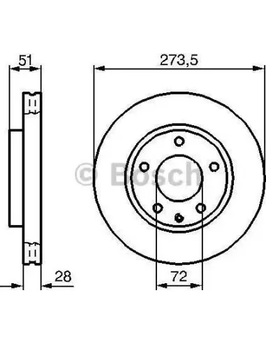 Disco de freno Bosch 986479016