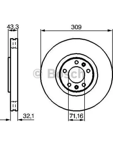 Disco de freno Bosch 986479027