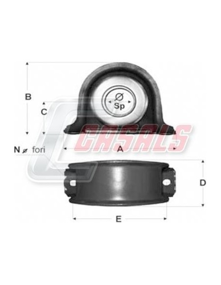 Soporte de transmisión IVECO CASALS ST10