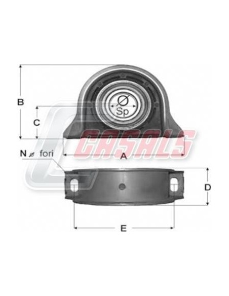 Soporte de transmisión IVECO CASALS ST22