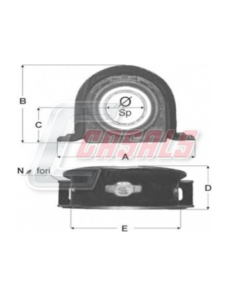 Soporte de transmisión IVECO DAF RENAULT CASALS ST35