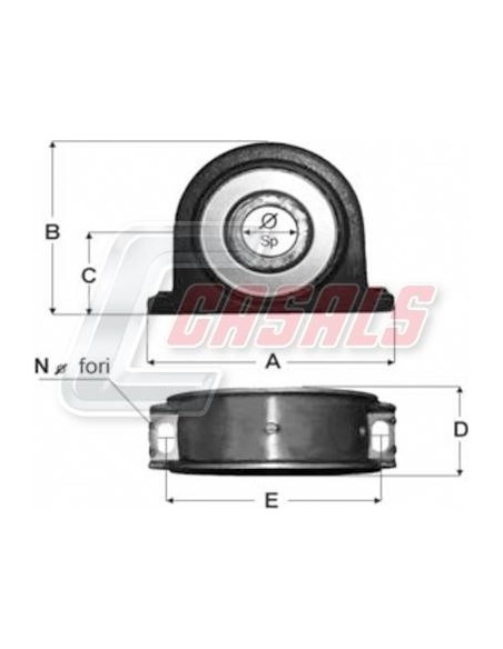 Soporte de transmisión IVECO CASALS ST37