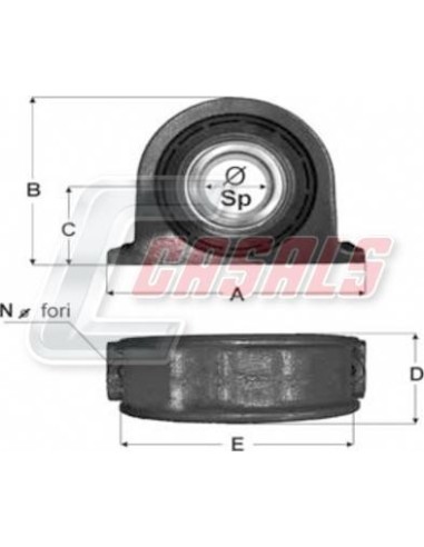 Soporte de transmisión IVECO CASALS ST38