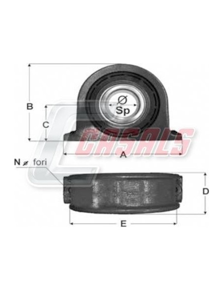 Soporte de transmisión IVECO CASALS ST38