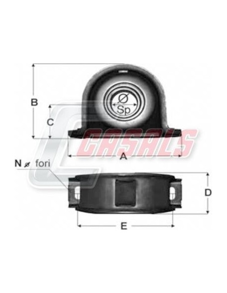 Soporte de transmisión IVECO CASALS ST39