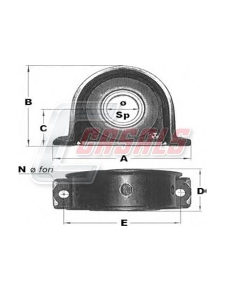 Soporte de transmisión MERCEDES IVECO RENAULT CASALS ST8